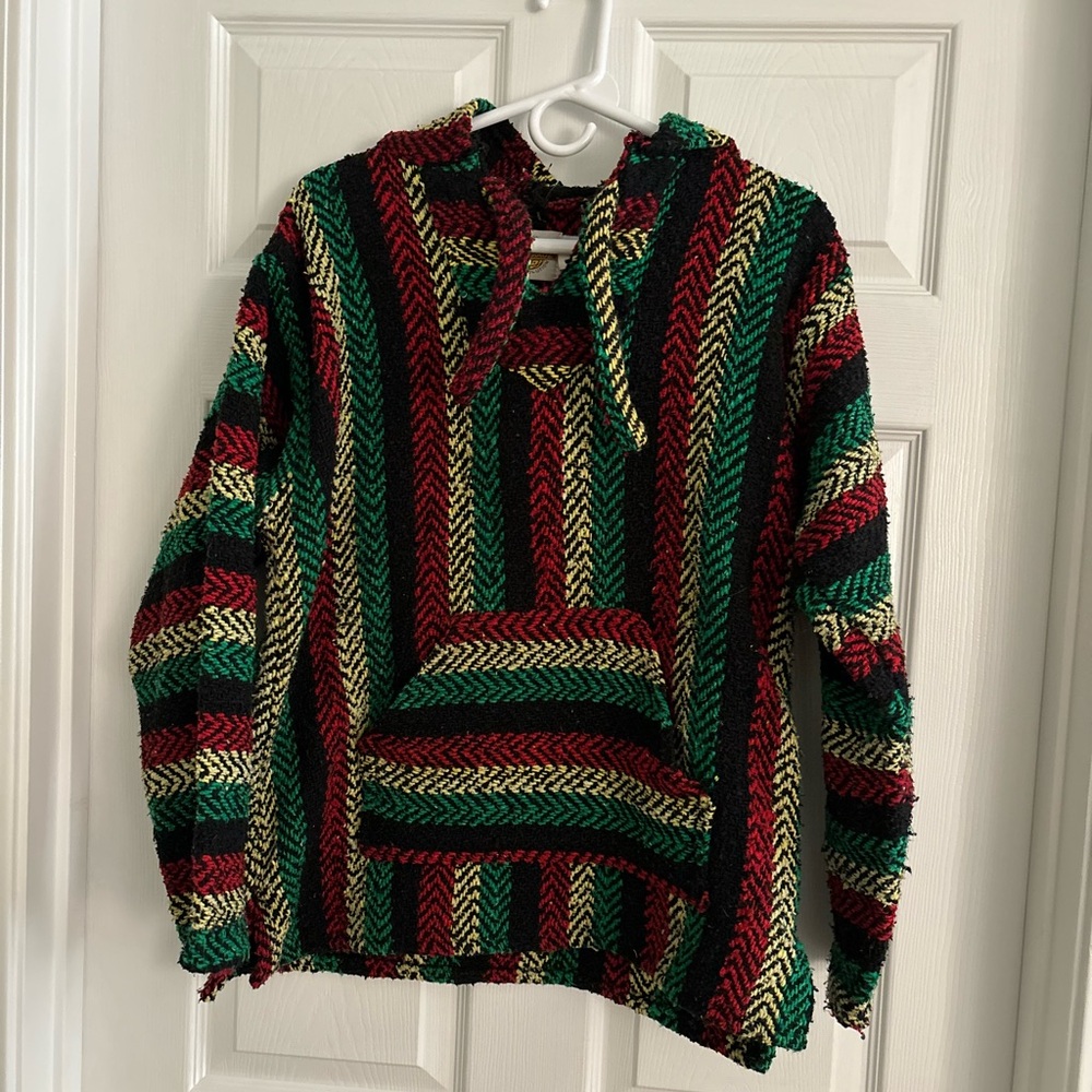 Multicolor Striped Men's Hippie Sweater